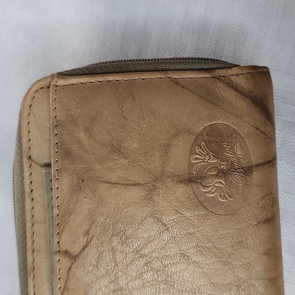 Buxton Tan Marbled Leather Wallet - Picture 2 of 10